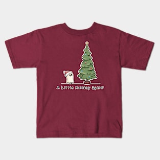 A Little Holiday Spirit with Christmas Tree Kids T-Shirt